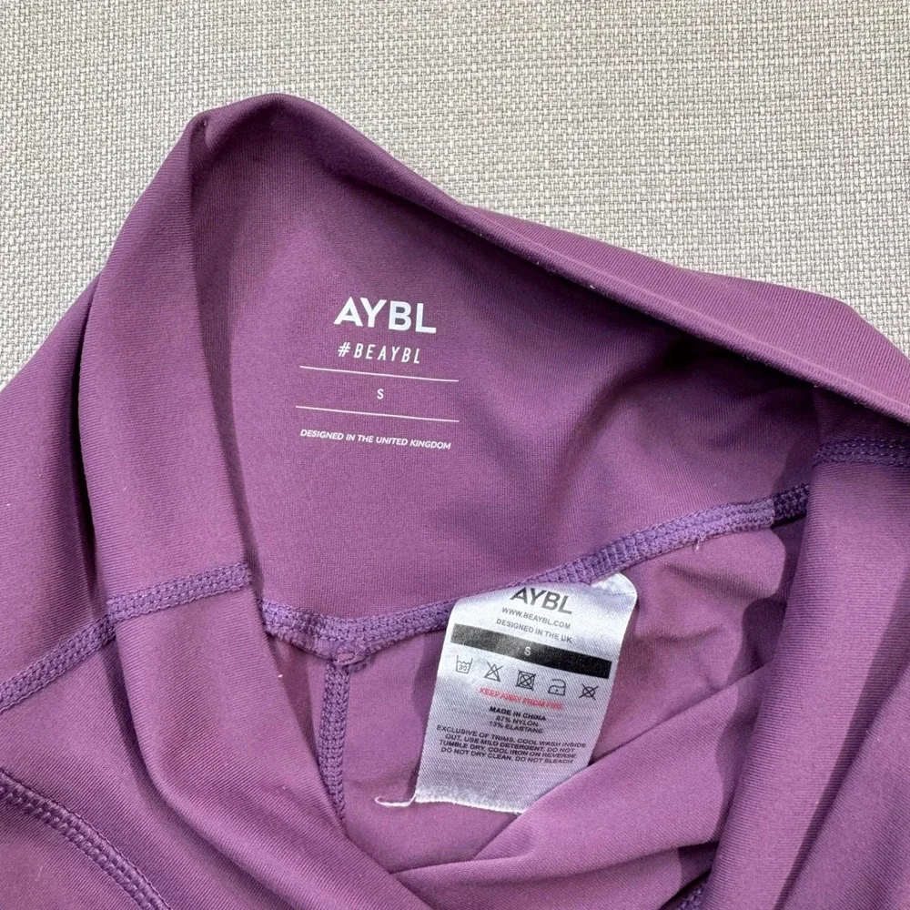 AYBL Womens Plum High Waisted Training Shorts Size S Purple Gym